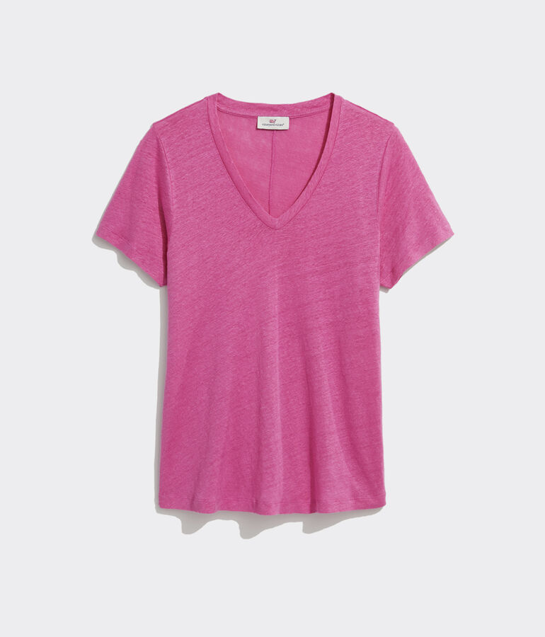 Linen V-Neck Tee