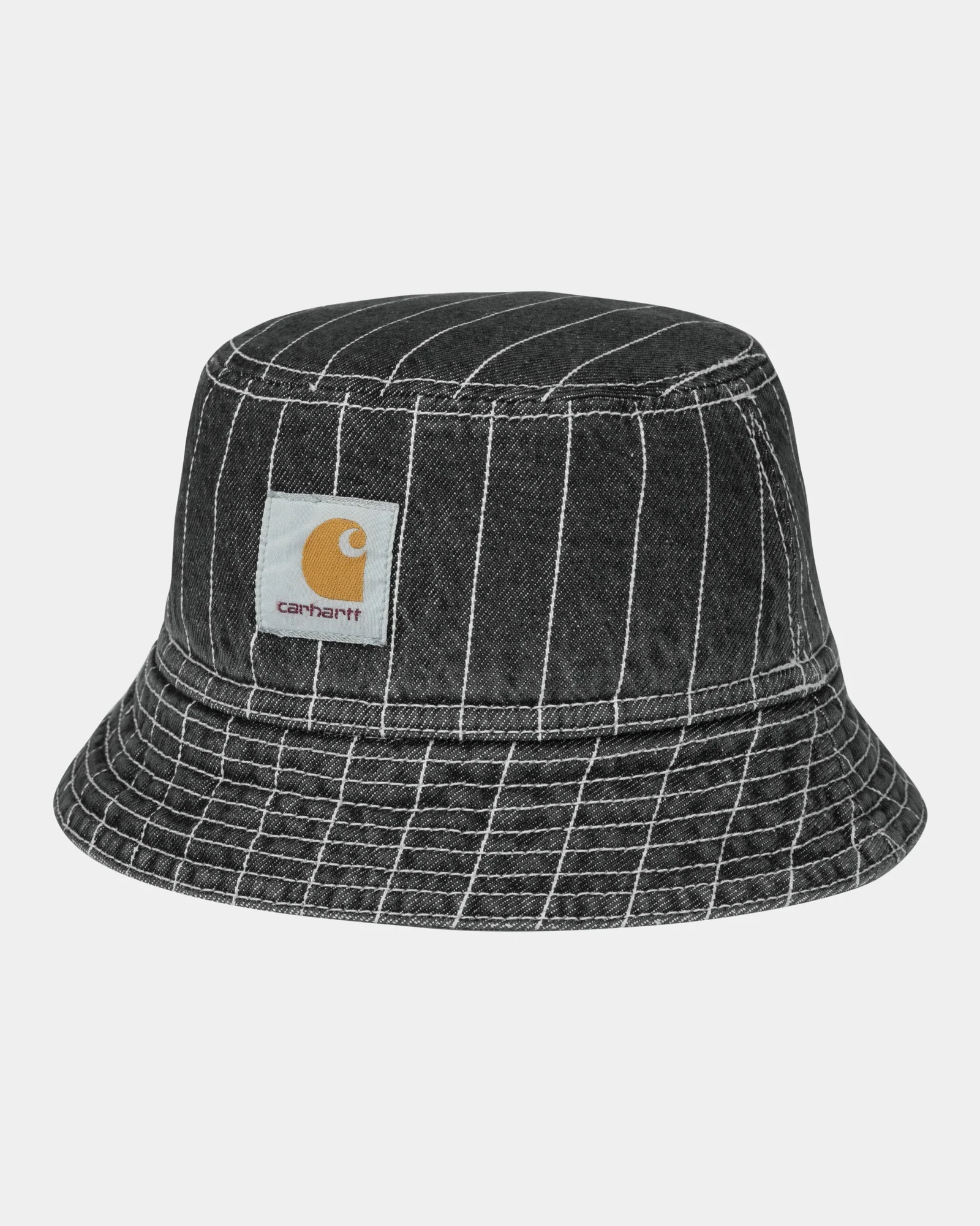Orlean Stripe Bucket Hat | Black / White (stone washed)