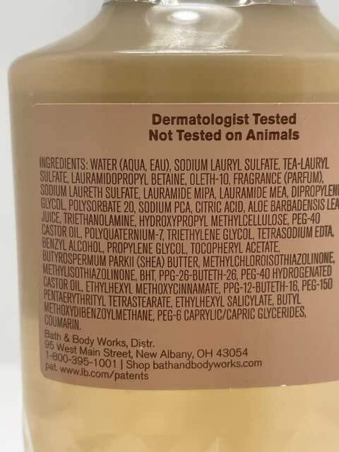 Bath and Body Works Snowflakes & Cashmere Shower Gel Body Wash with Aloe and Vitamin E 10 Ounce Full Size Diamond Plate Bottle