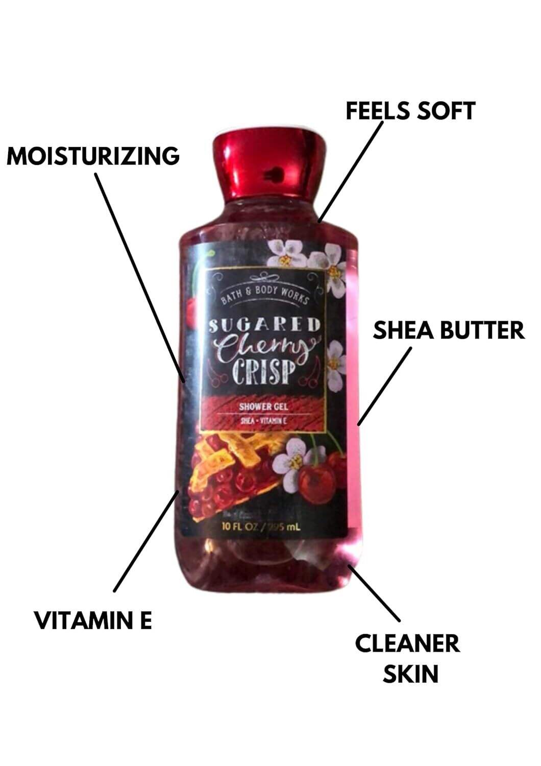 Bath and Body Works Sugared Cherry Crisp Shower Gel 10 fl oz / 295 mL
