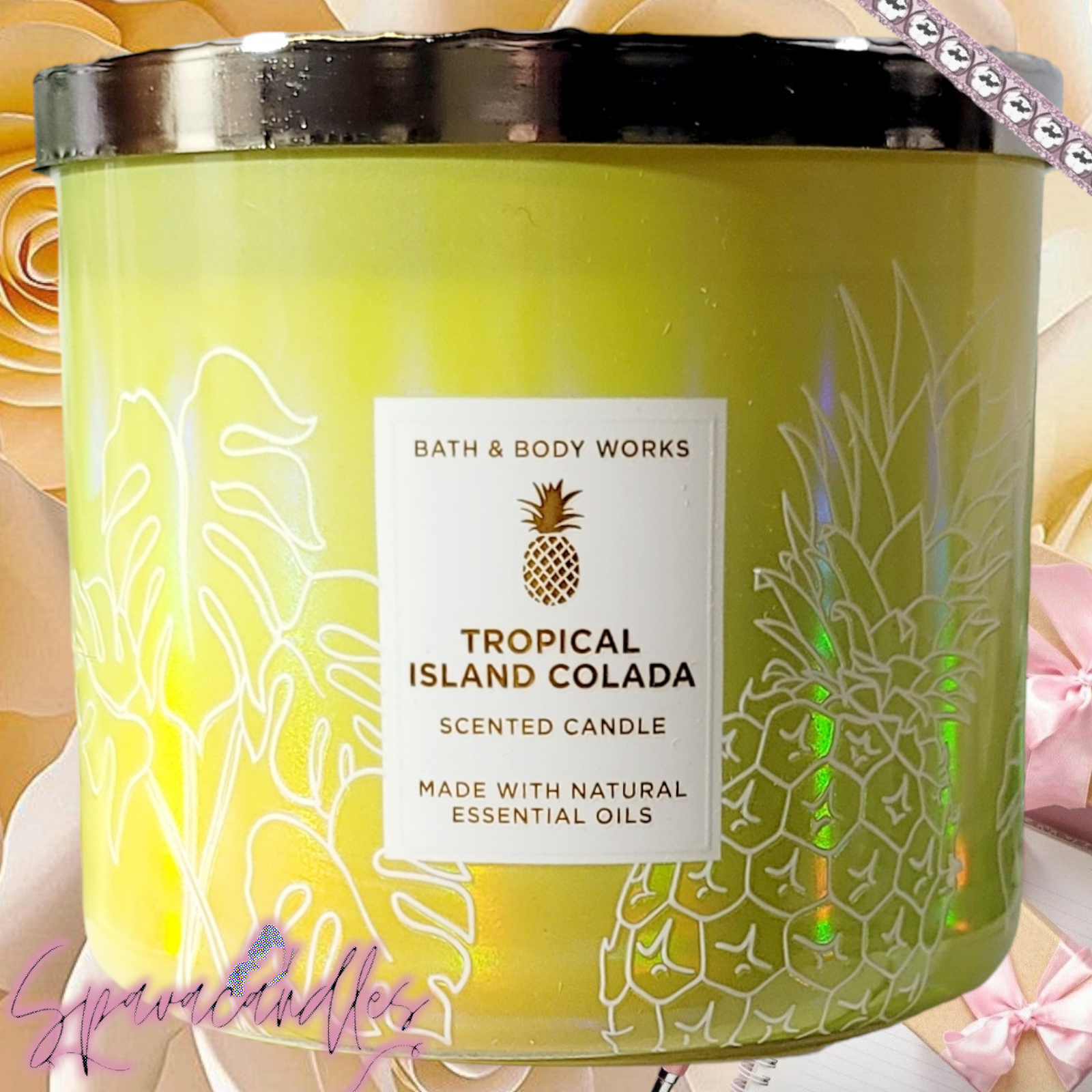 Tropical Island colada 3 Wick Candle 14.5 oz. New 2023
