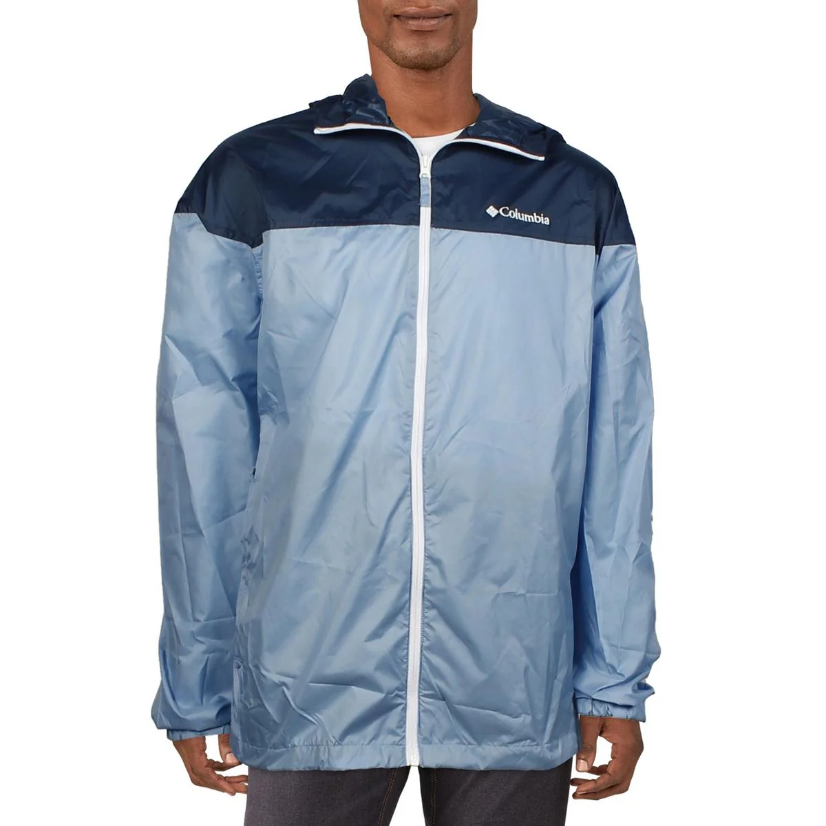 Mens Water Resistant Polyester Windbreaker Jacket