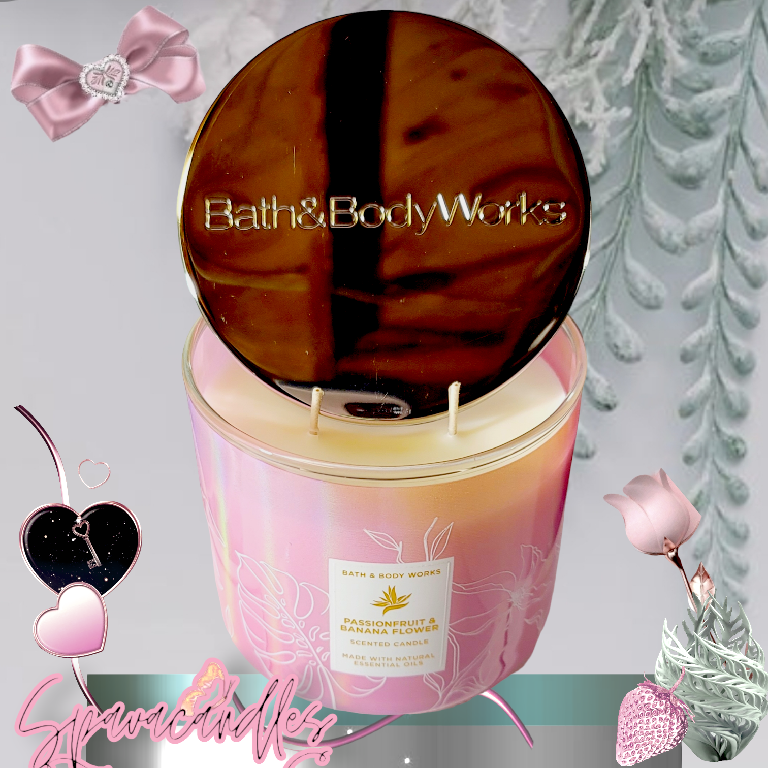 Passion fruit & banana flower 3 Wick Candle 14.5 oz. New 2023