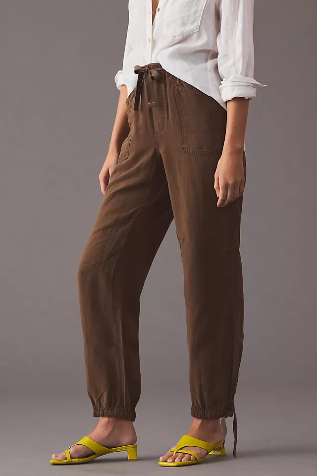 Pilcro Relaxed Ankle-Tie Pants BROWN