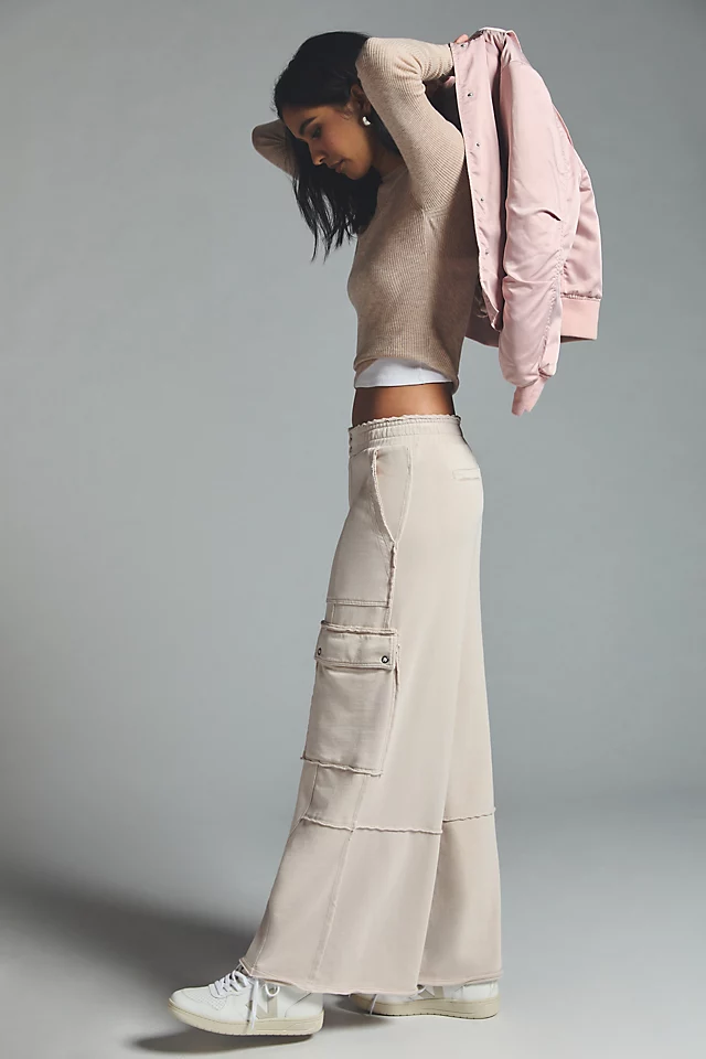Daily Practice by Anthropologie Utility Wide-Leg Pants CHAI