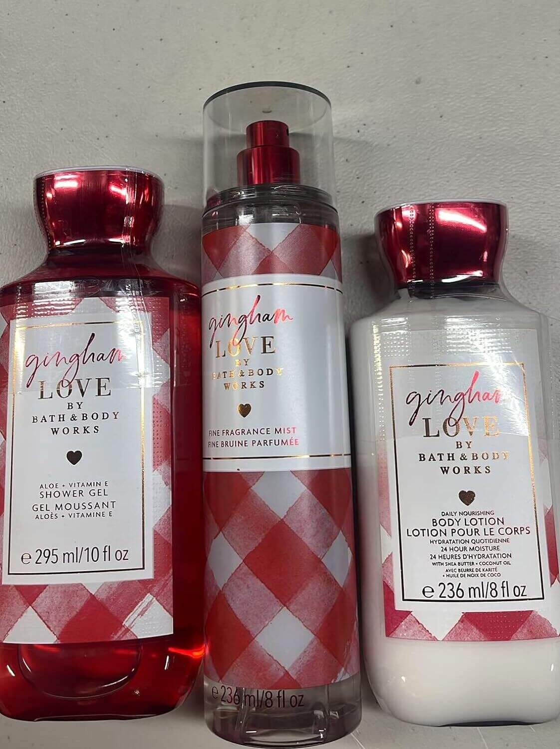 Bath & Body Works - Gingham Love - 3 pc Bundle - Trio - Shower Gel, Fine Fragrance Mist and Body Lotion - 2023