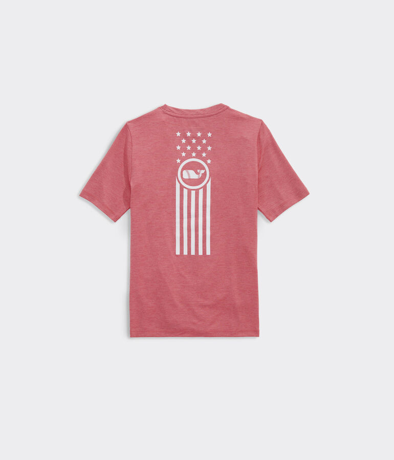 Boys' Baseball Whale Flag Short-Sleeve Harbor Performance Tee