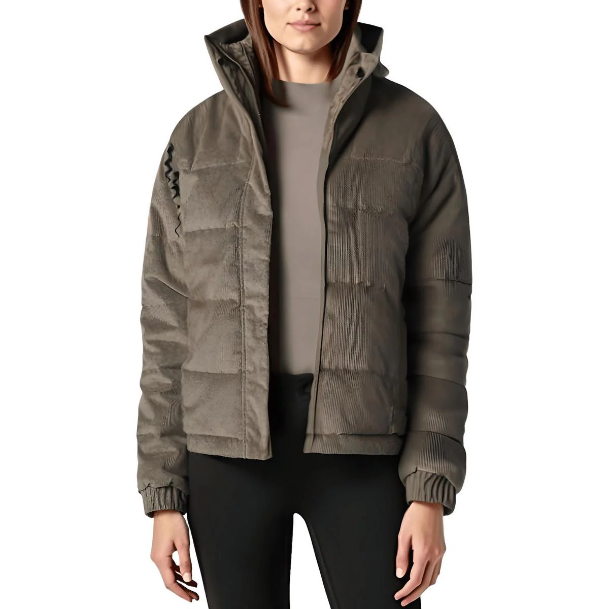 Womens Pocket Cotton Puffer Jacket