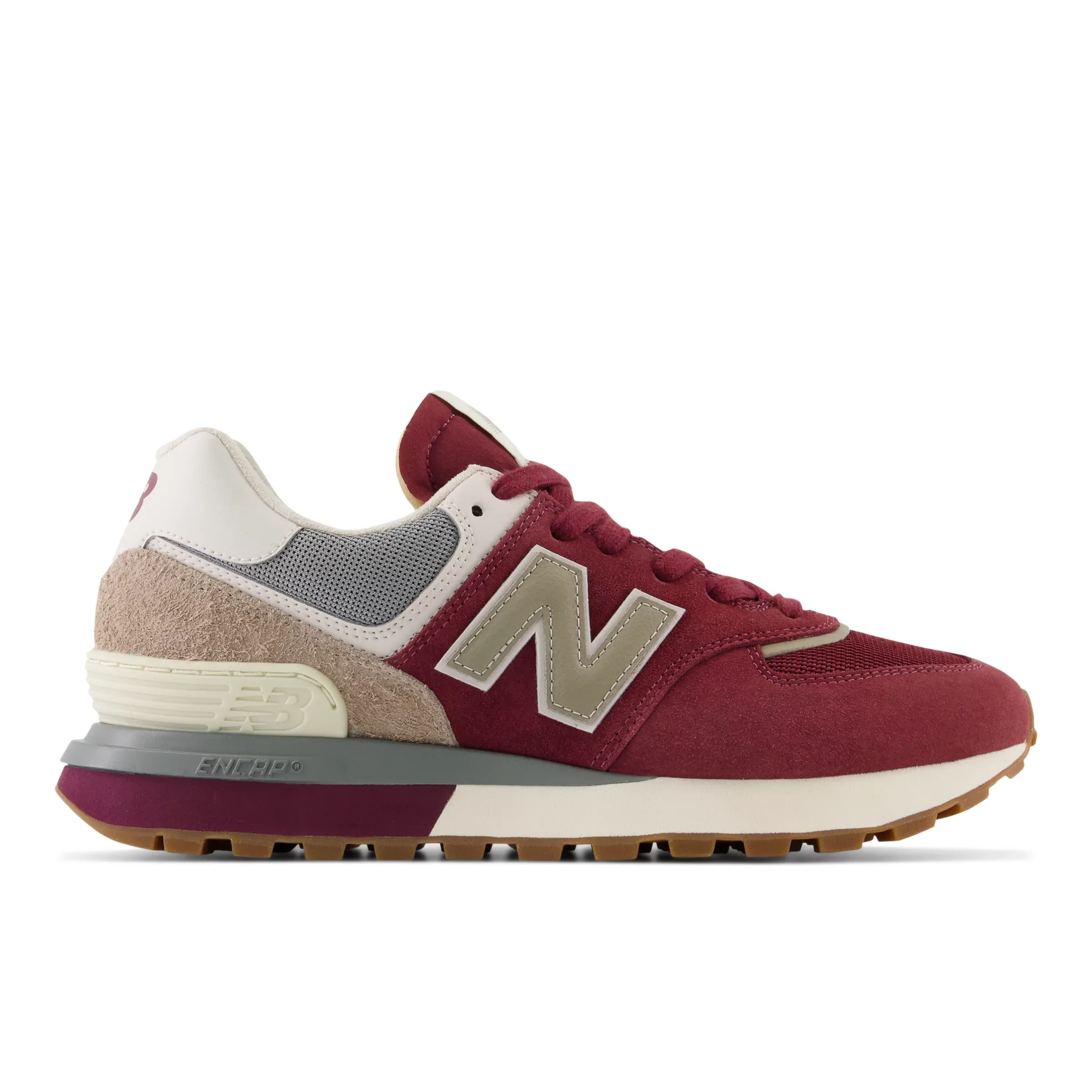 U574LG - Burgundy with Beige