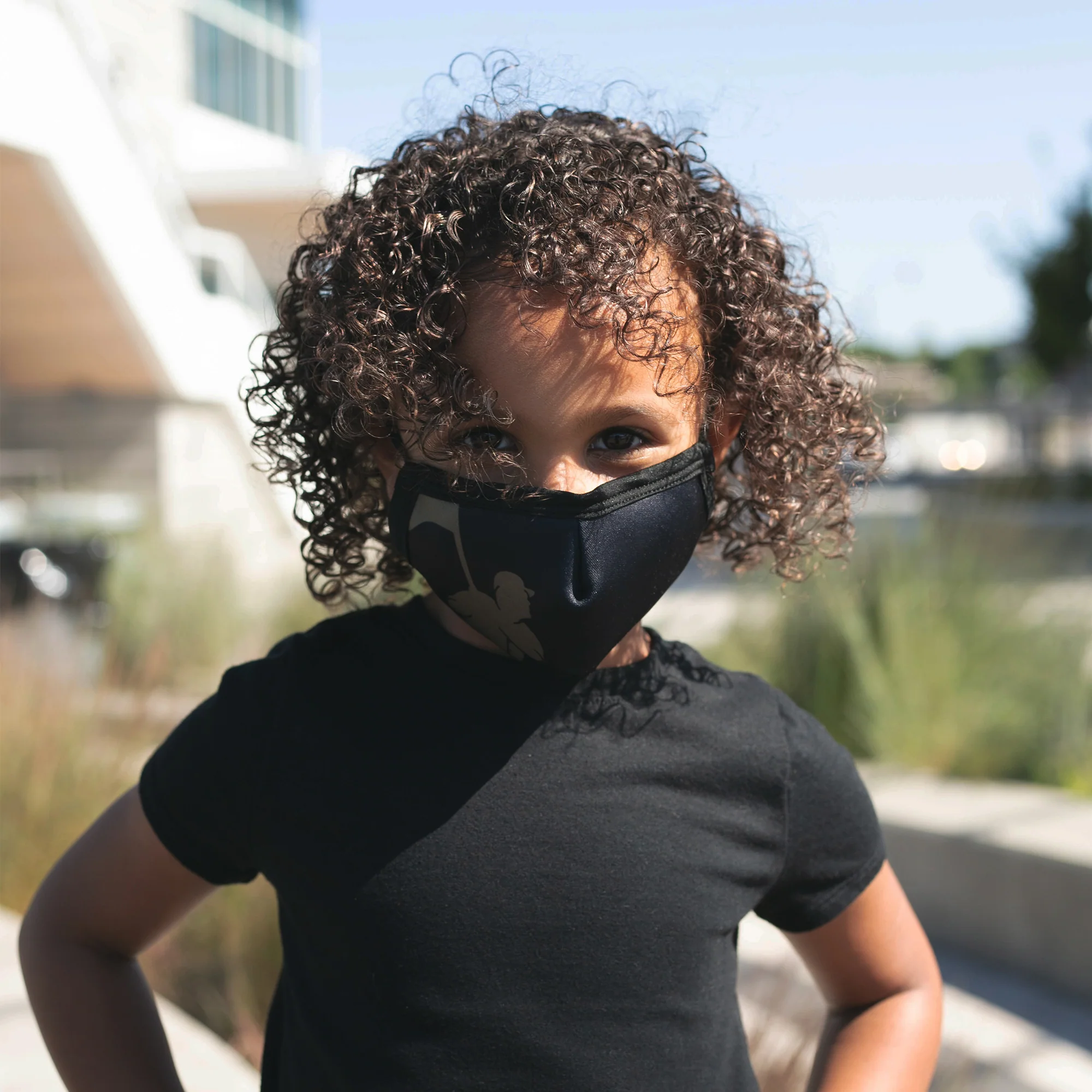 Flag Man (Black/Gold) Fashion Mask - Youth