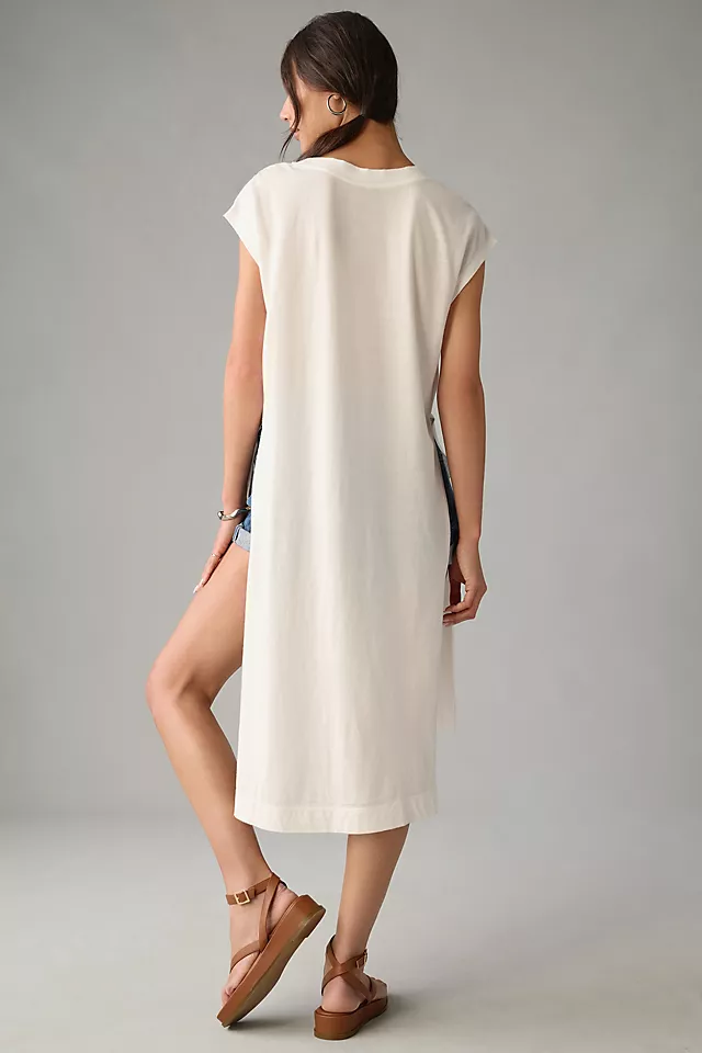 Pilcro Muscle Tee Tunic WHITE
