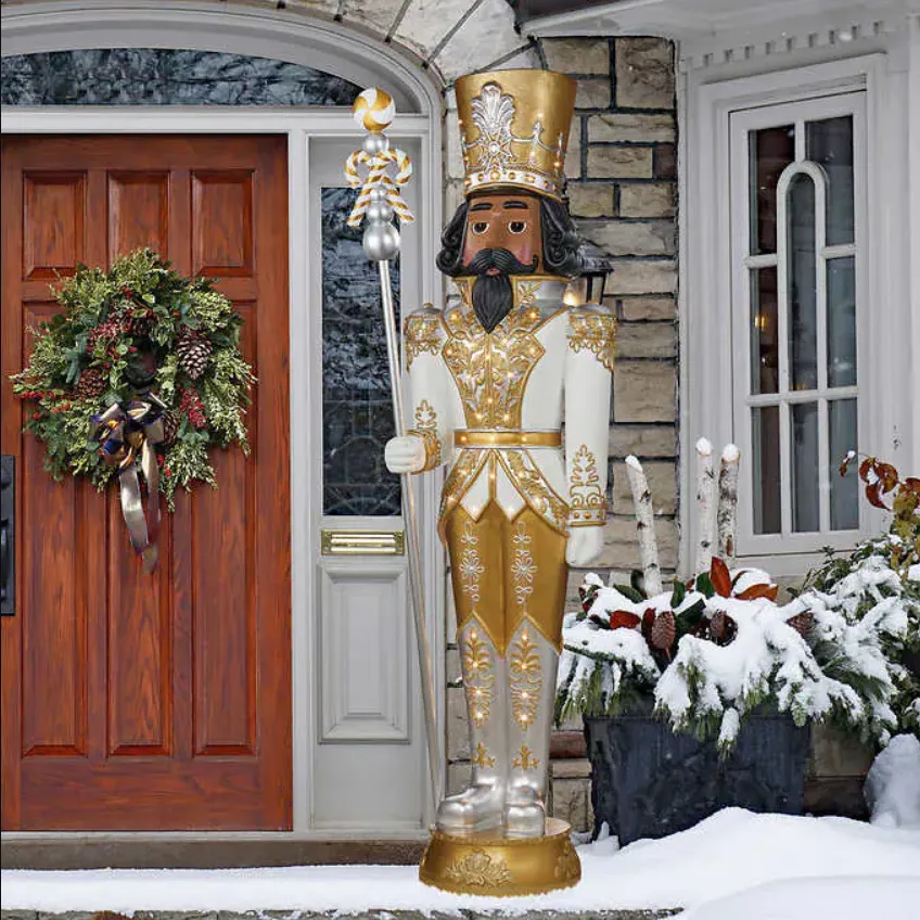 8 ft Giant Sized Animated Nutcracker with Drums-D