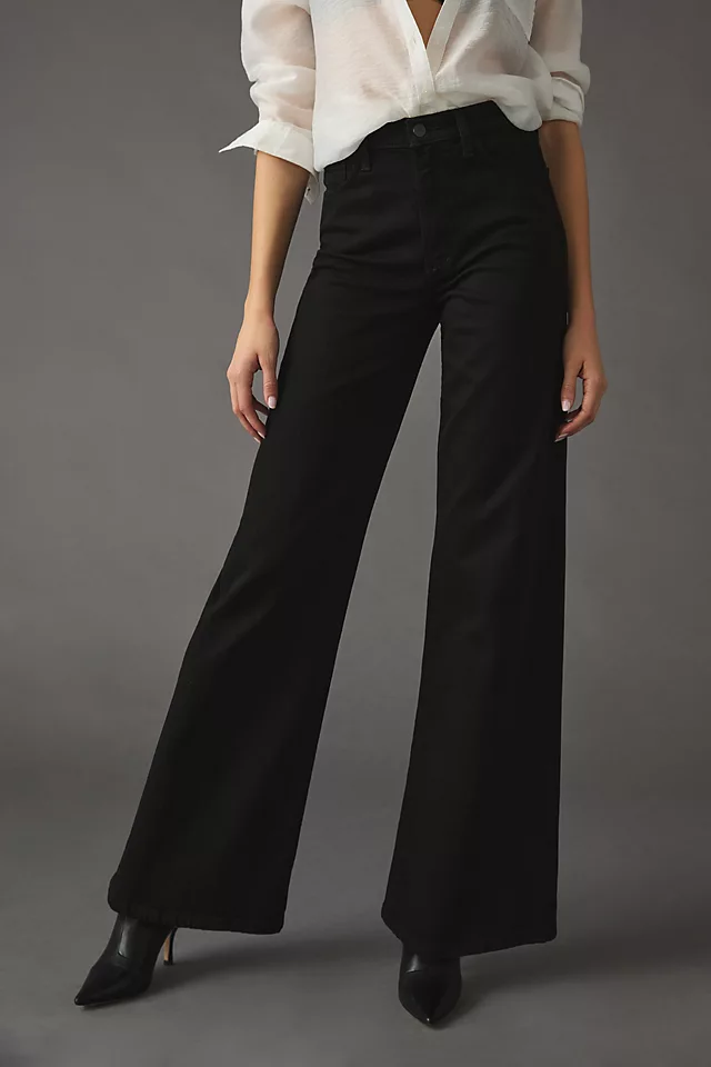 Joe's Jeans Petite Mia High-Rise Wide-Leg Jeans BLACK