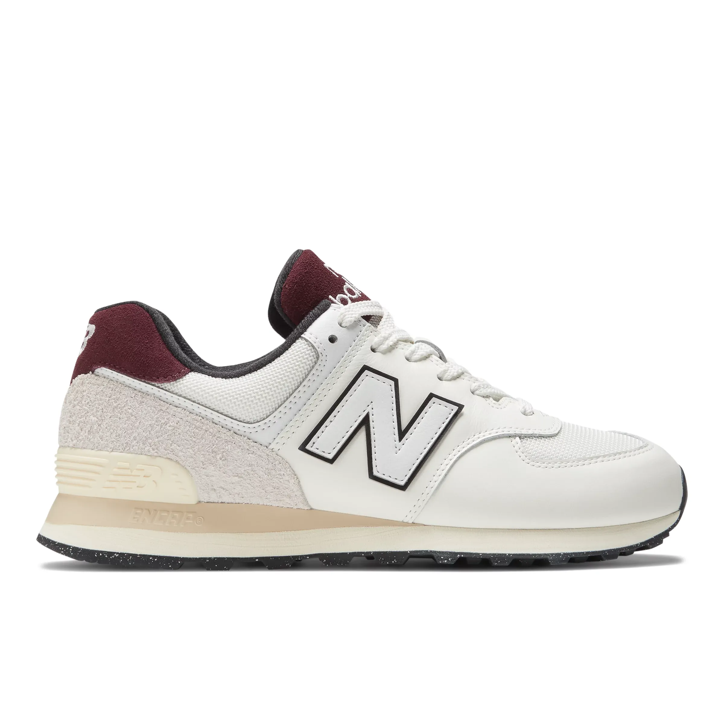 574 - White with Burgundy