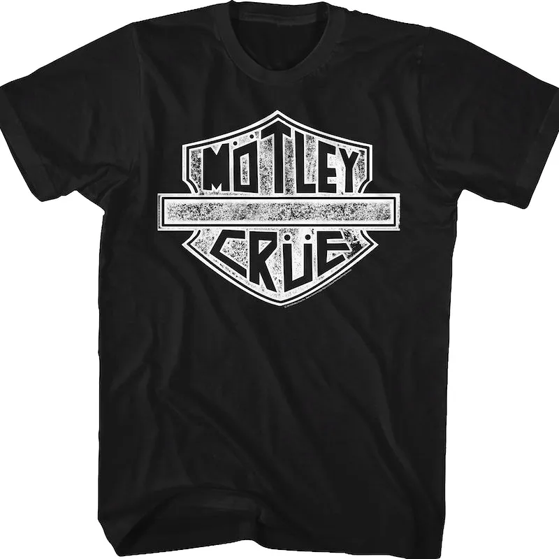 Distressed Motorcycle Logo Motley Crue T-Shirt