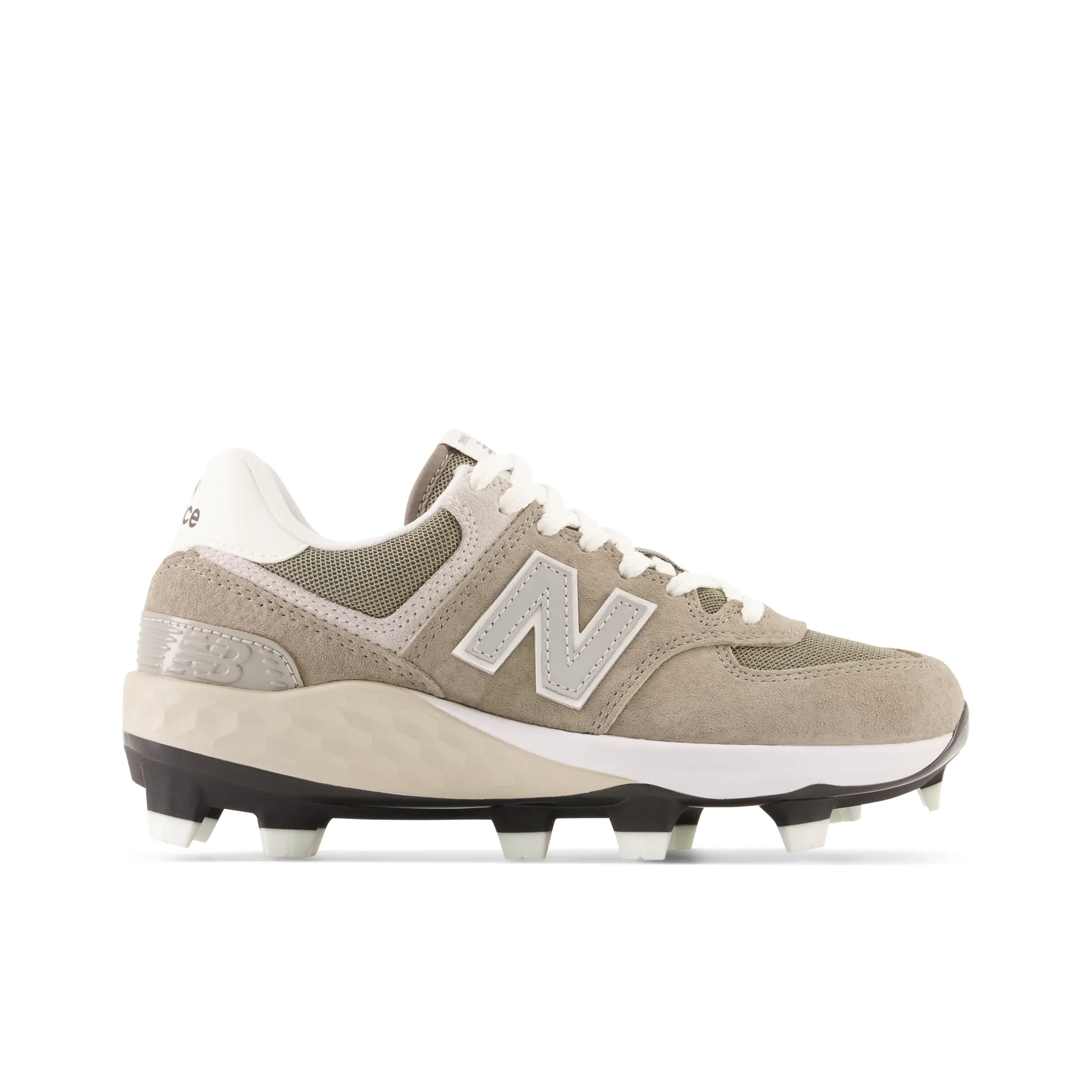 Fresh Foam 574 Youth Molded - Cement with Shark Skin and White