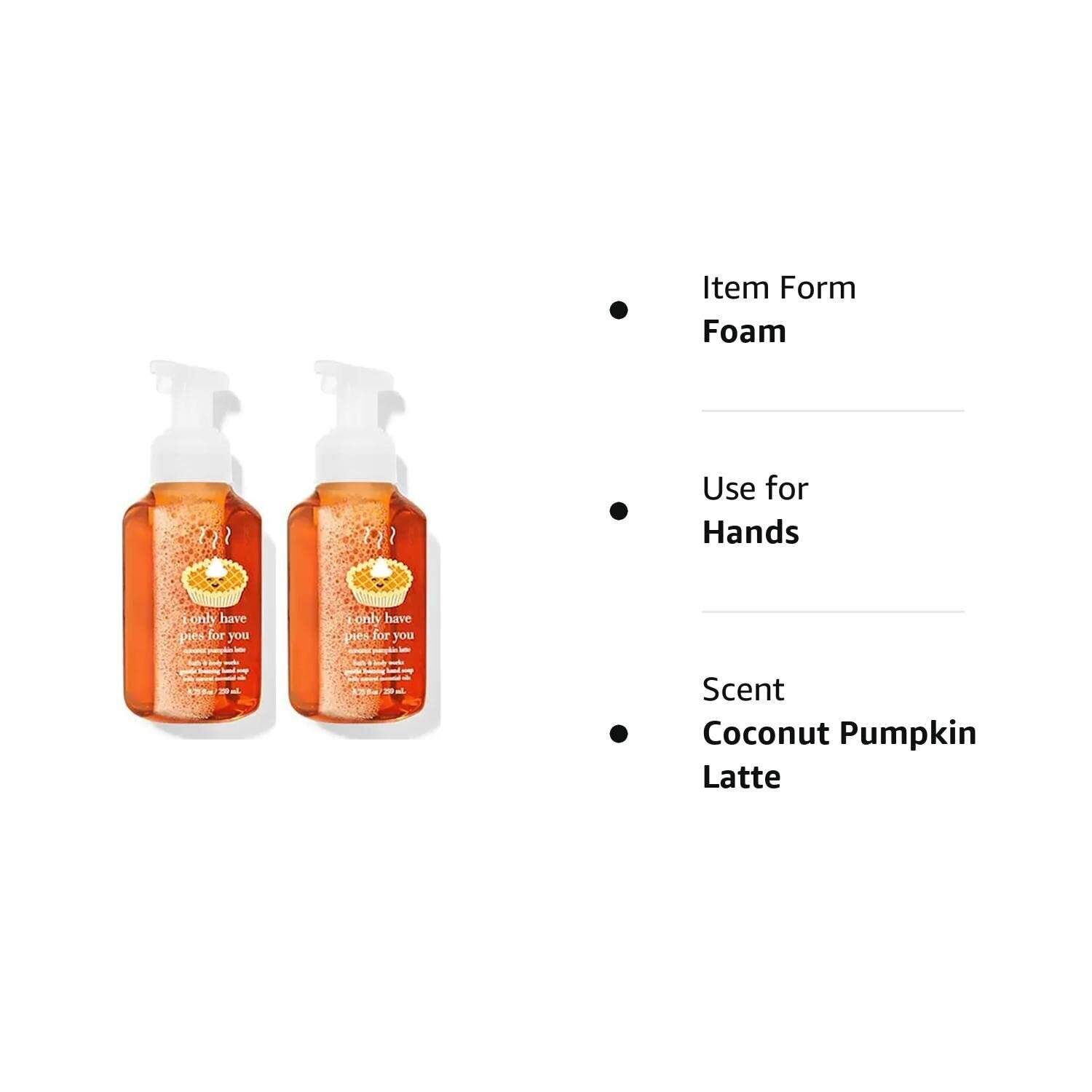 Bath & Body Works Bath and Body Works Coconut Pumpkin Latte Gentle Foaming Hand Soap 8.75 Ounce 2-Pack (Coconut Latte) 1.67 pounds 17.5 fluid_ounces