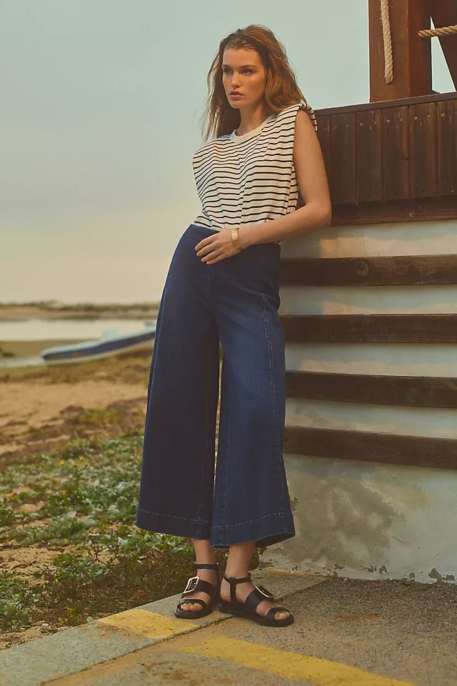 Maeve High-Rise Palazzo Jeans DENIM DARK