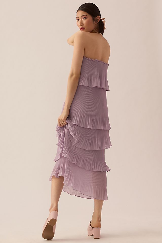 Essentiel Antwerp Dewave Ruffled Plissé Dress CARNABY