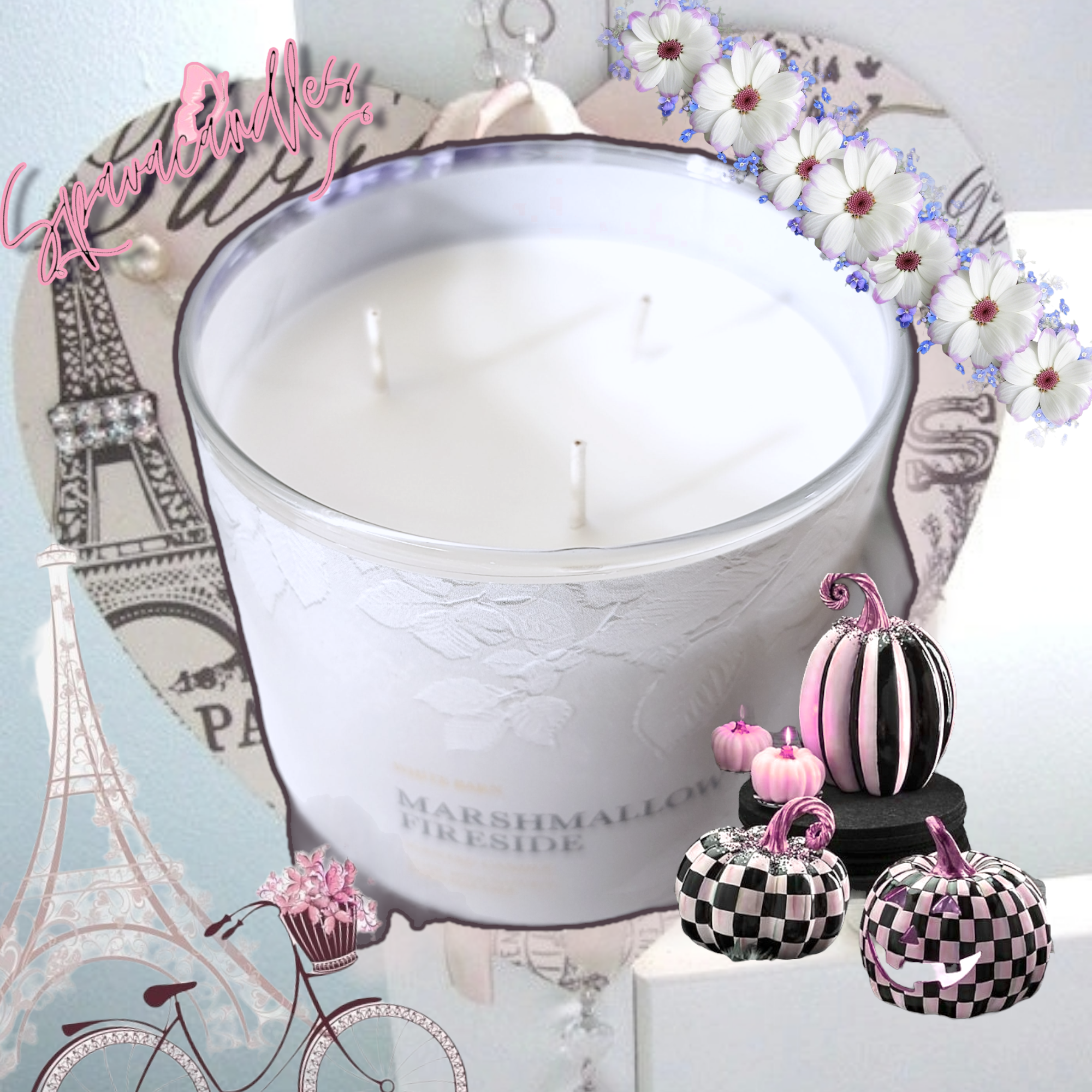 Marshmallow Fireside 3 Wick Candle 2023
