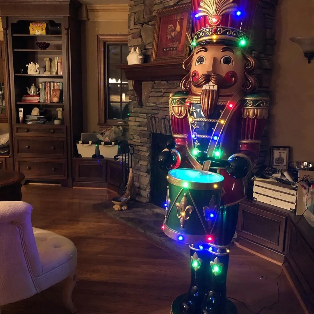 8 ft Giant Sized Animated Nutcracker with Drums-C