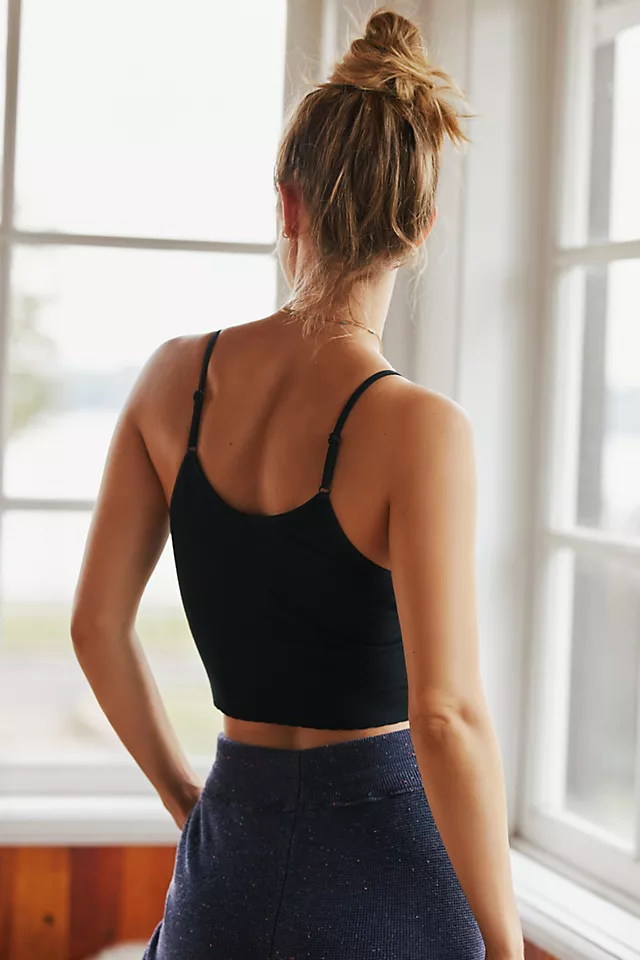 By Anthropologie Devi Seamless Tank Bralette BLACK