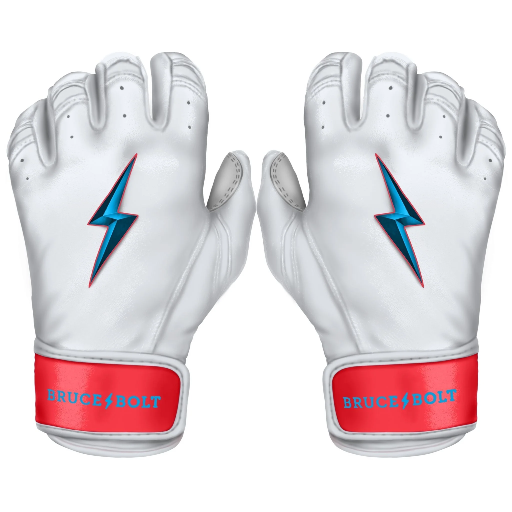 PREMIUM PRO Creator Series Short Cuff Batting Gloves | MIAMI WHITE