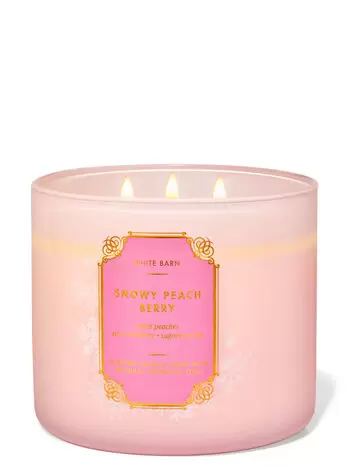 Snowy Peach Berry 3-Wick Candle