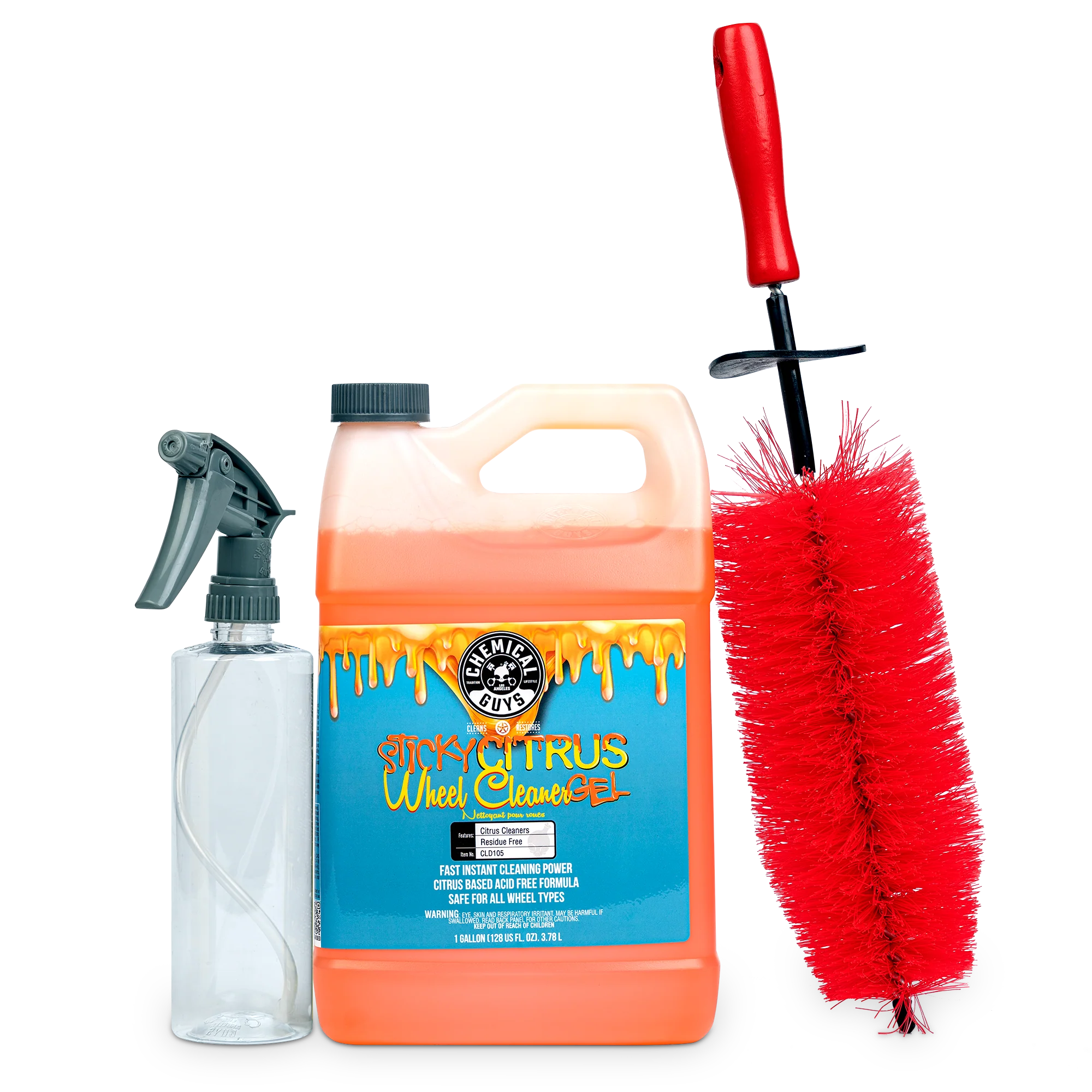 Sticky Citrus Spray Bundle with FREE Red Rocket Wheel and Rim Detailing Brush