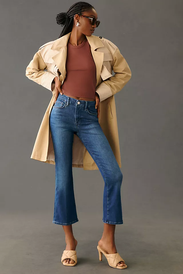 Frame Le Crop High-Rise Mini Boot Jeans BORNSTEIN