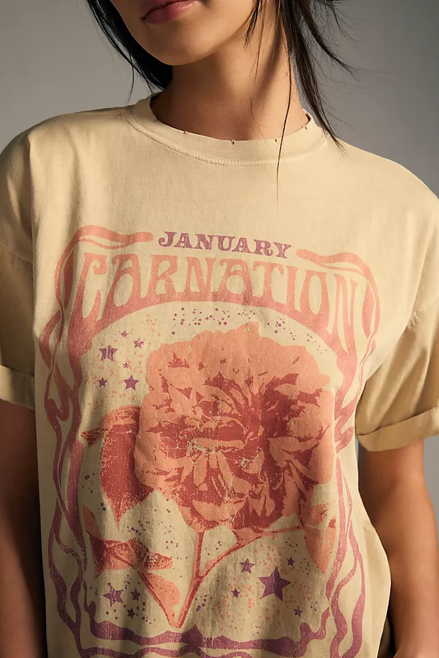 Girl Dangerous Birth Month Flower Tee January