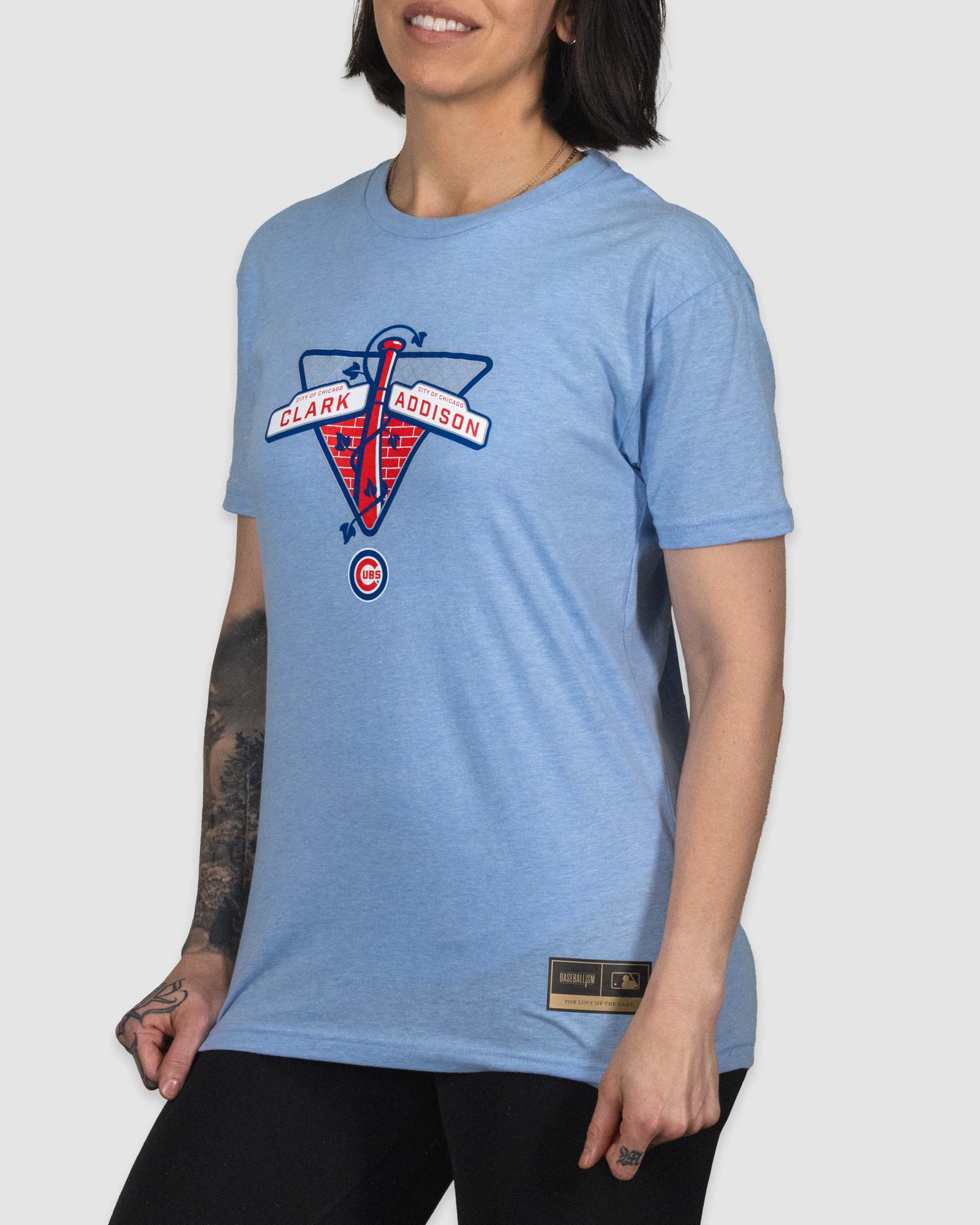 Clark & Addison Women's Warm-Up Tee - Chicago Cubs