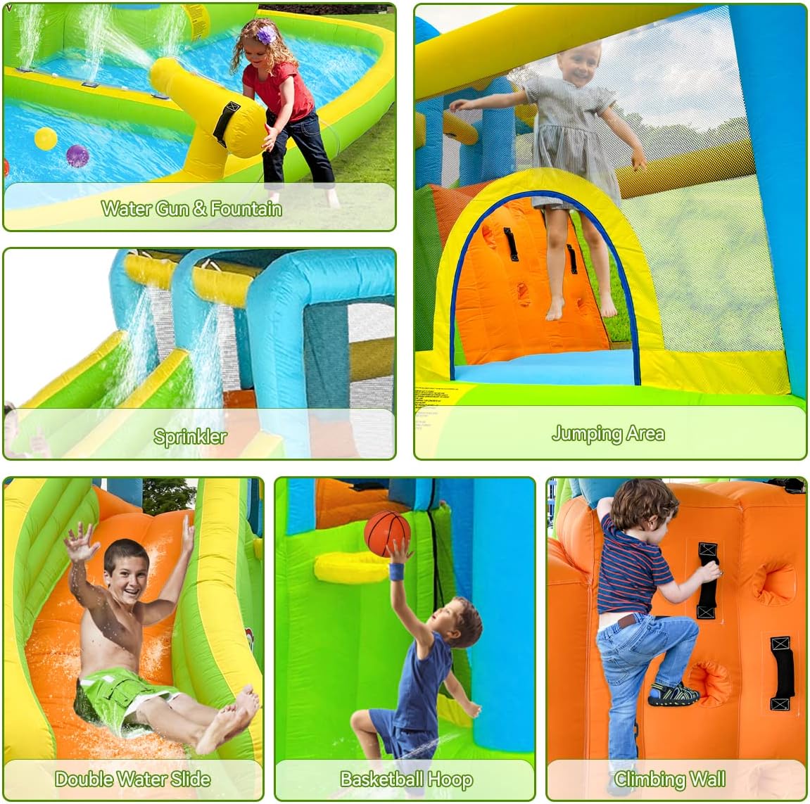 bouncy castle with pump extra large bouncy castle with slide 545 x 365 x 218 cm children's inflatable bouncy castle for adults/children,Pink