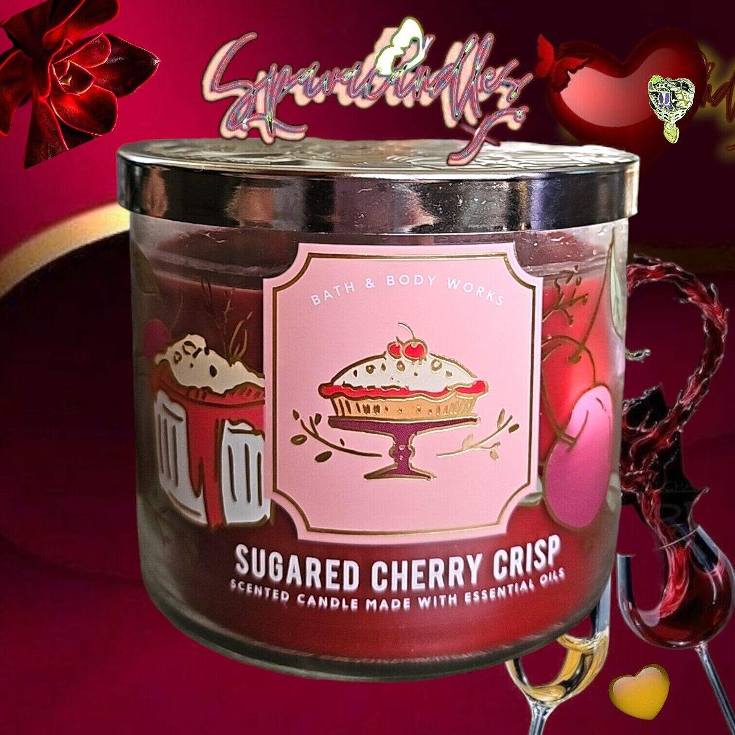RARE SUGARED CHERRY CRISP 3 Wick Candle 14.5 US Seller
