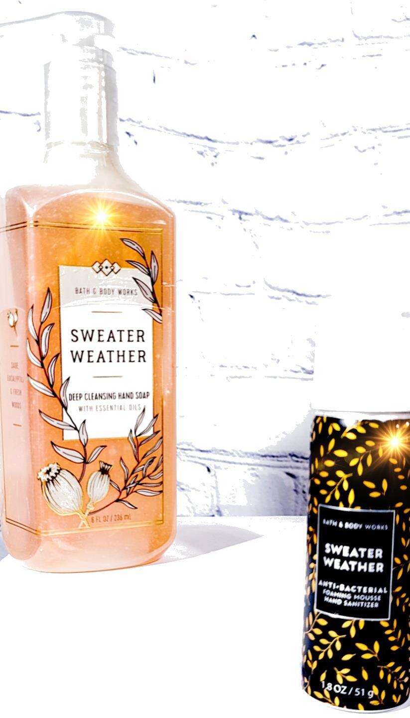 Sweater Weather Hand Soap & Foaming Hand Sanitizer Set of 2