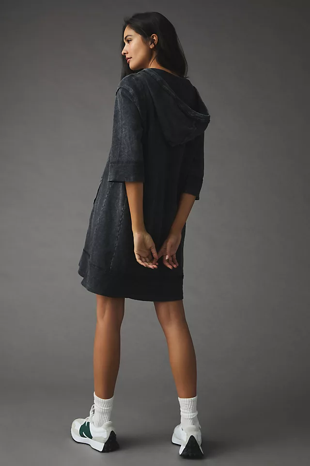 Daily Practice by Anthropologie Sport Hoodie Mini Dress BLACK