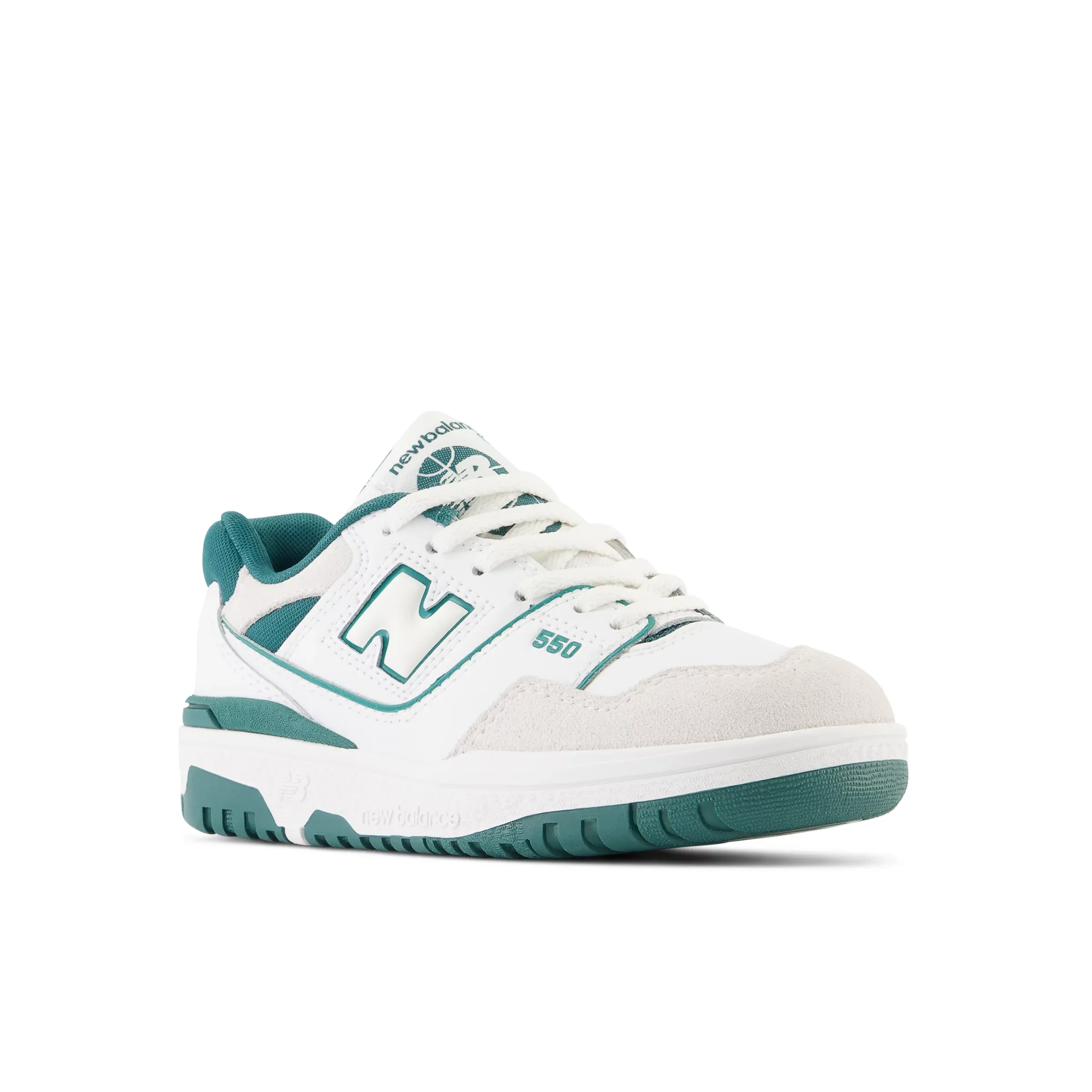 550 - White with Vintage Teal