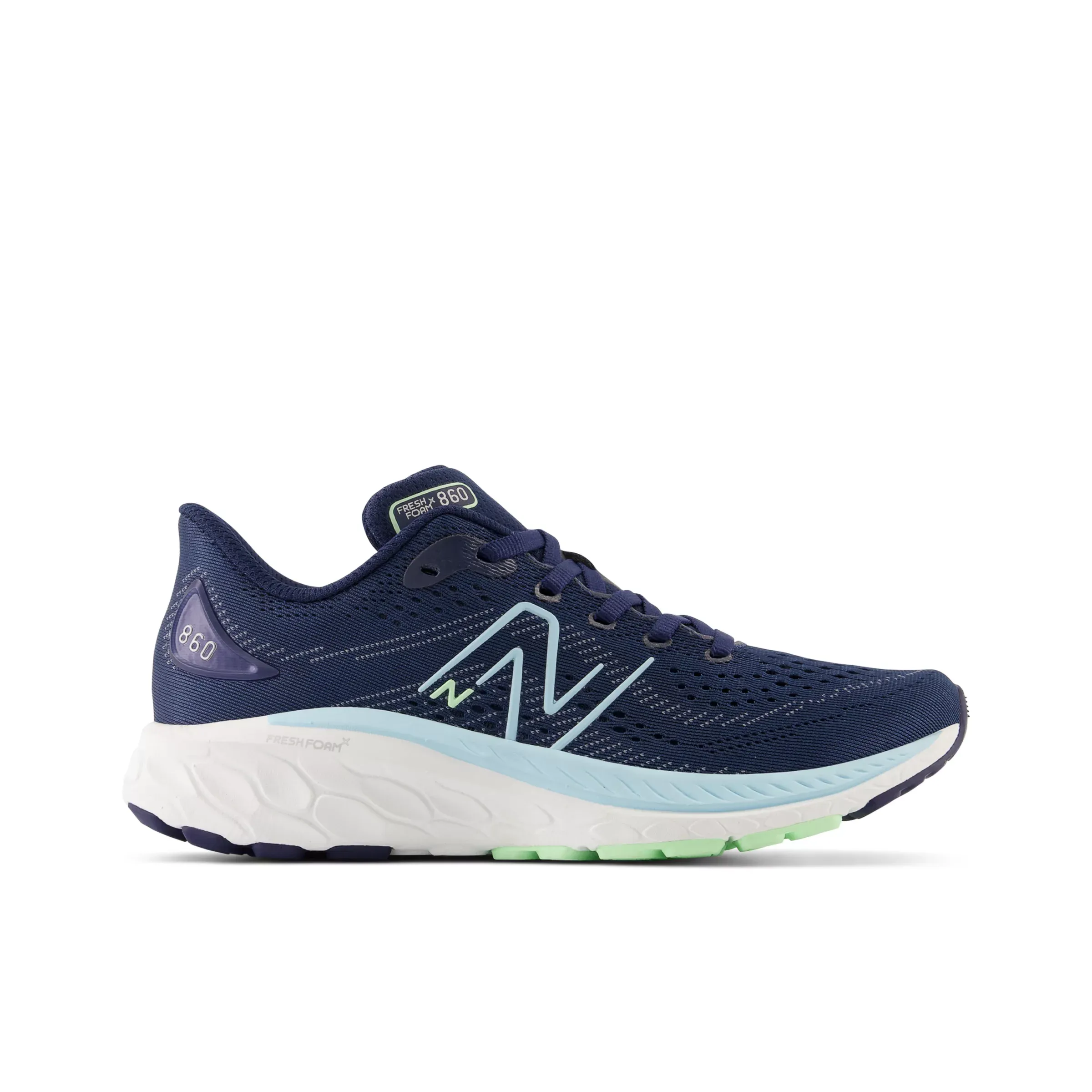 Fresh Foam X 860v13 - NB Navy with Bleach Blue and Green Aura