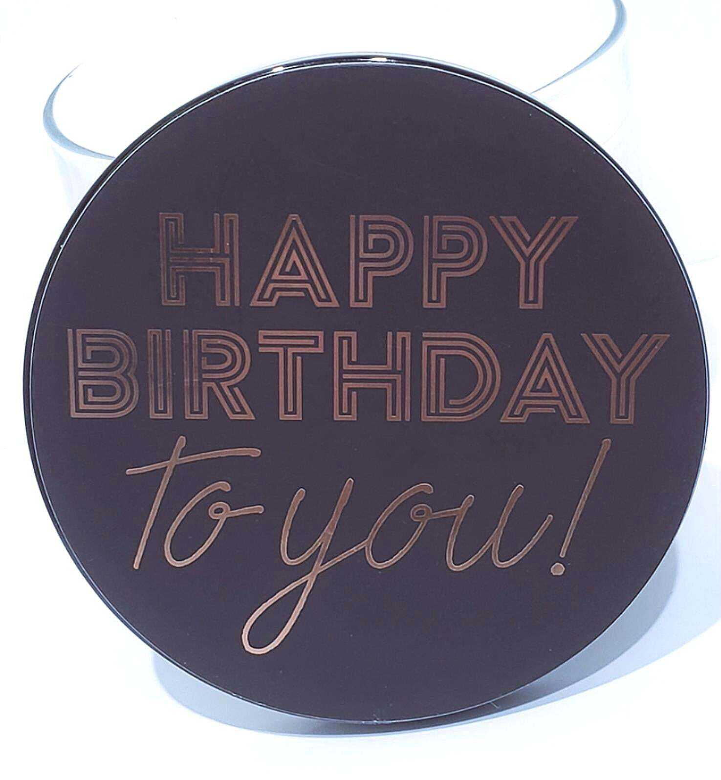 Message Lid to purchase with 3 Wick Candle HAPPY BIRTHDAY LID