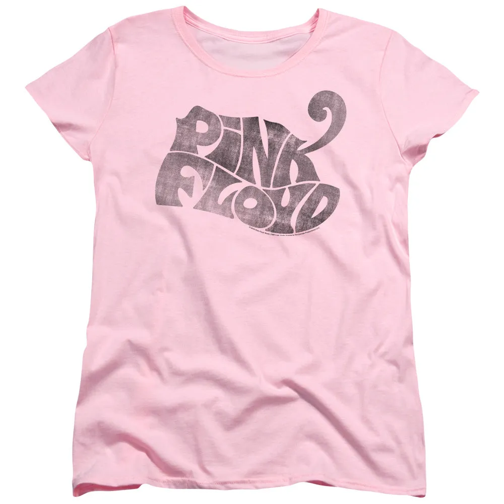 Women Exclusive PINK FLOYD T-Shirt, Distressed Logo