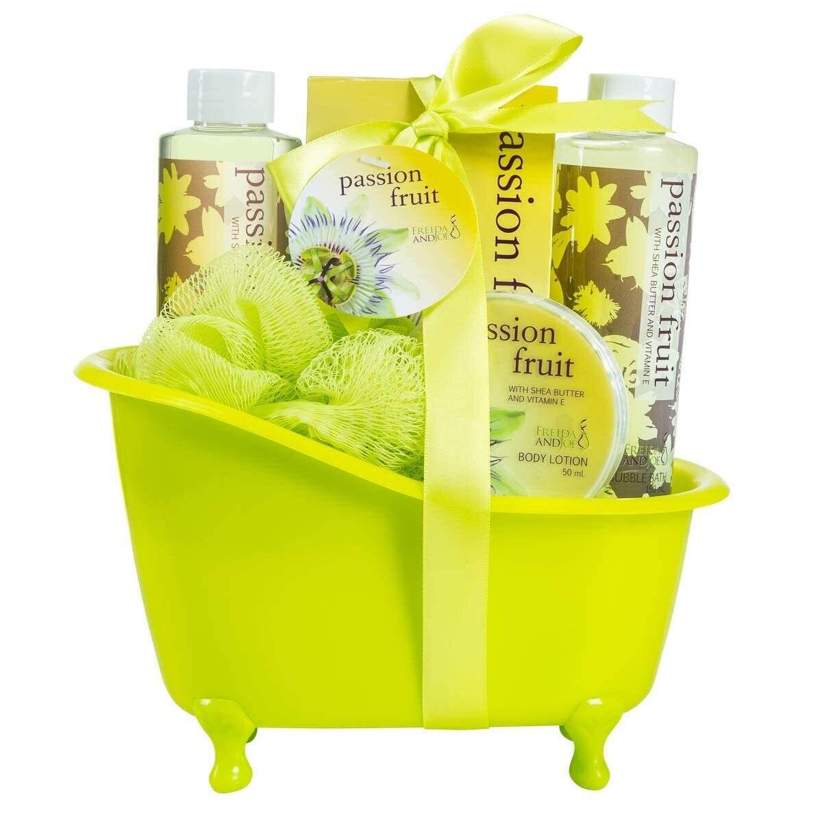Home Spa Gift Basket Pleasantly Fragrant Peony Spa Set For Women Luxury Bath & Body Set For Women, Contains Shower Gel, Bubble Bath, Body Lotion, Peony Bath Salt and Puff in a Pink Feminine Tub