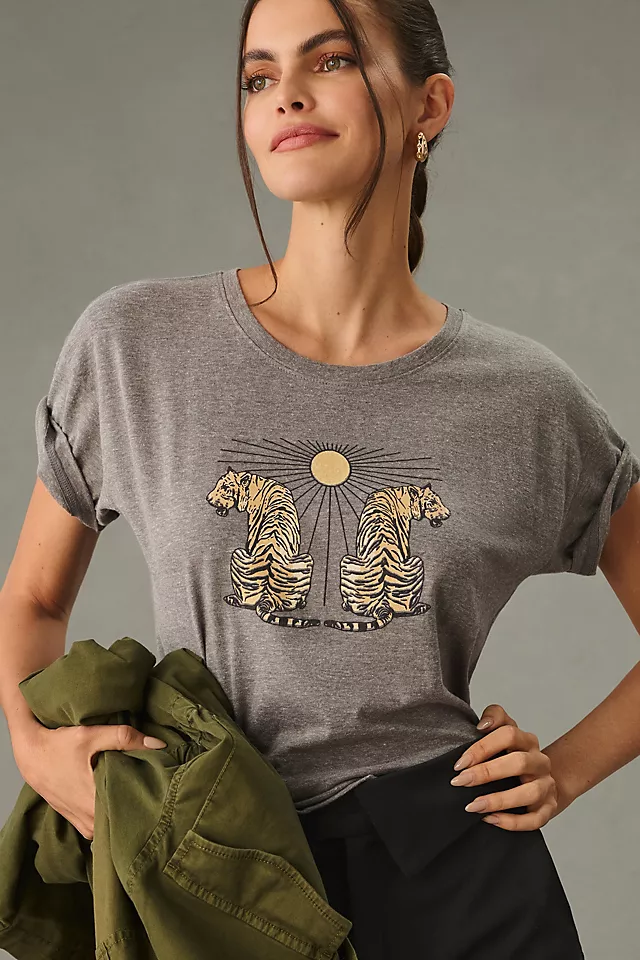 Real Fun, Wow! Tigers Graphic Tee GREY