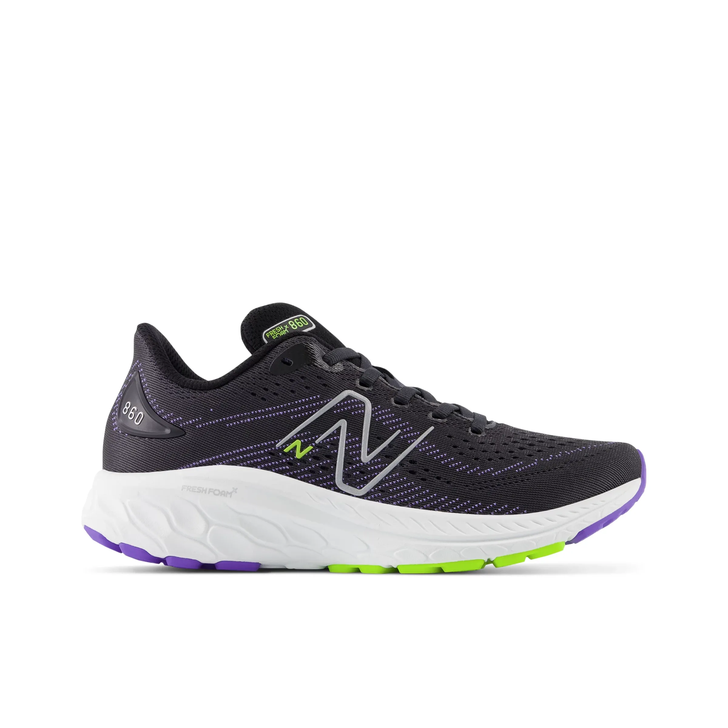 Fresh Foam X 860v13 - Black with Electric Indigo and Thirty Watt