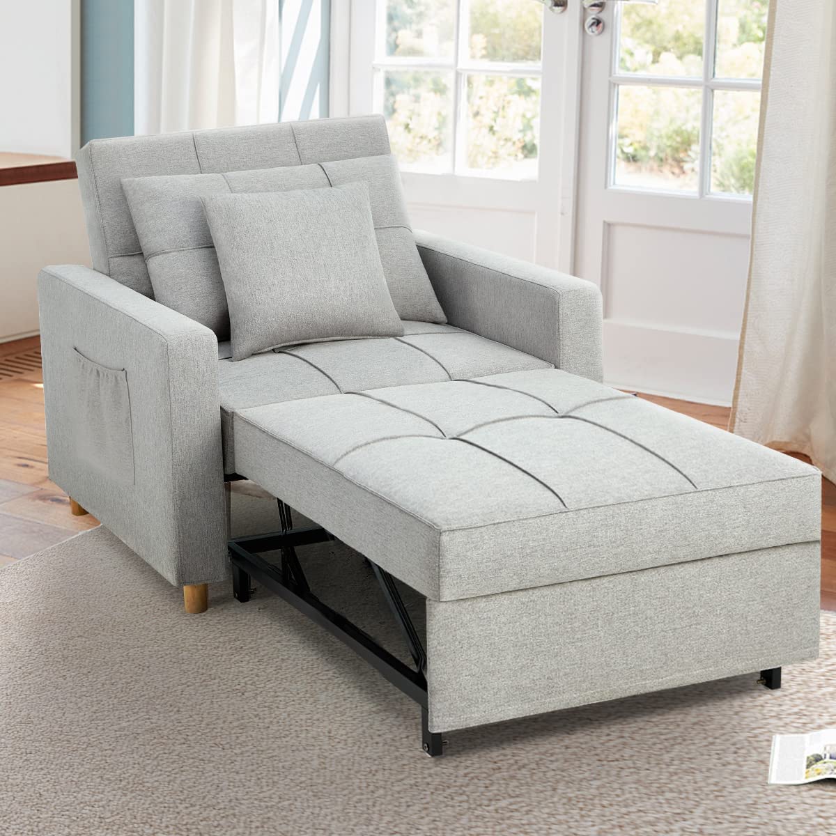 ⚡Limited Time Offer🔥 40 Inch Sleeper Chair Bed 3 in 1 Multifunctional Sofa Bed