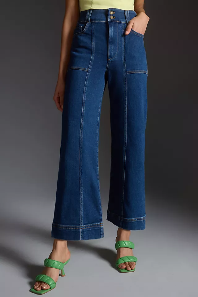 The Skipper Seamed High-Rise Cropped Wide-Leg Jeans SKIPPER WASH