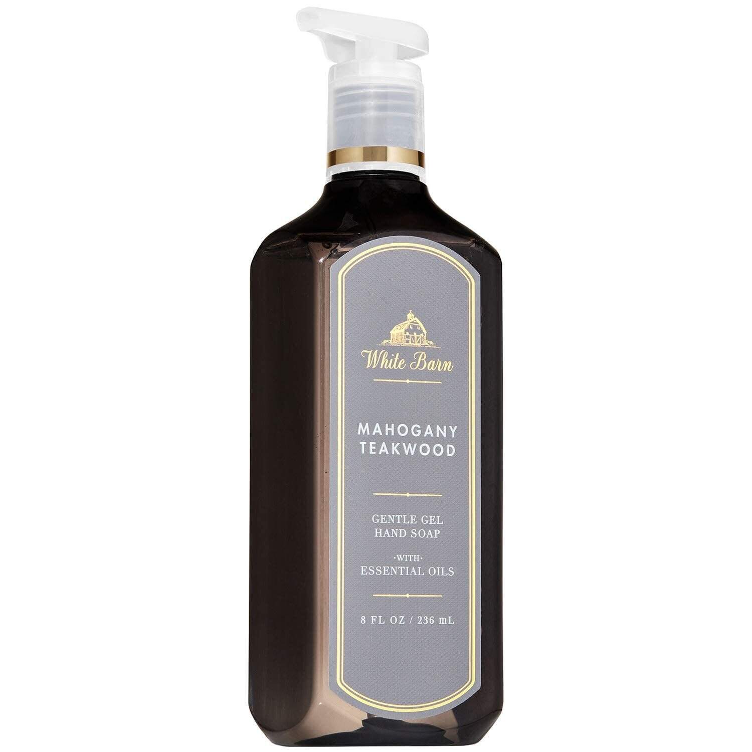 Bath and Body Works MAHOGANY TEAKWOOD Gentle Gel Hand Soap 8 Fluid Ounce, set of 2