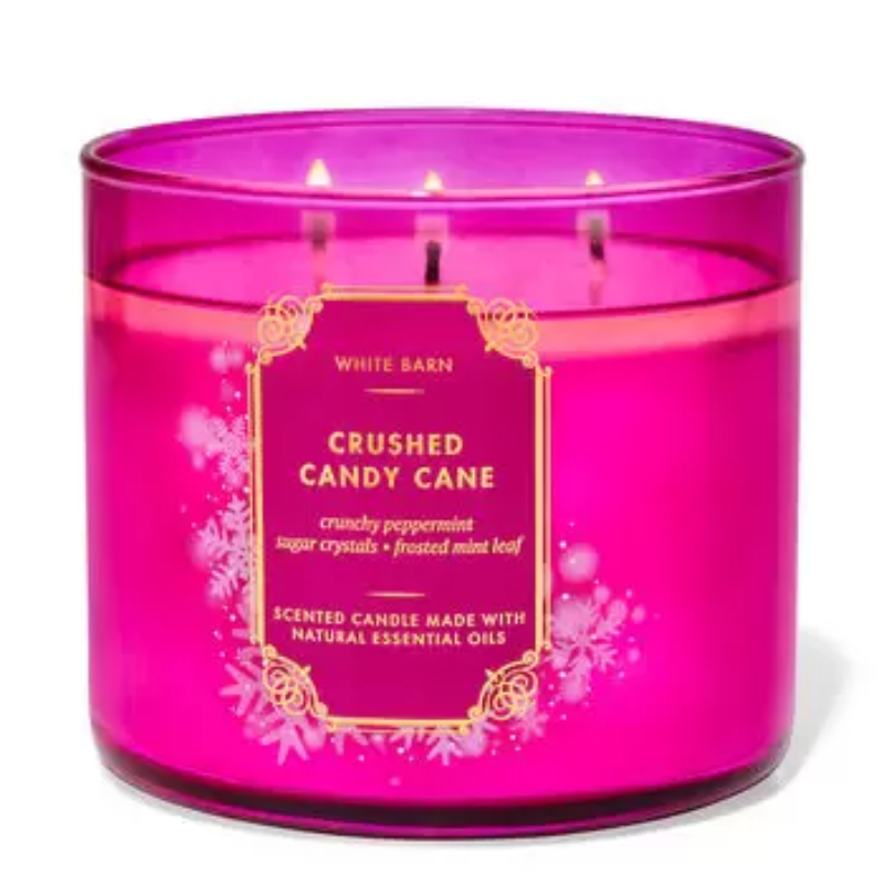 Crushed Candy Cane 3-Wick Candle