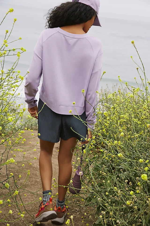 Sweaty Betty After Class Cropped Sweatshirt PRISM PURLE