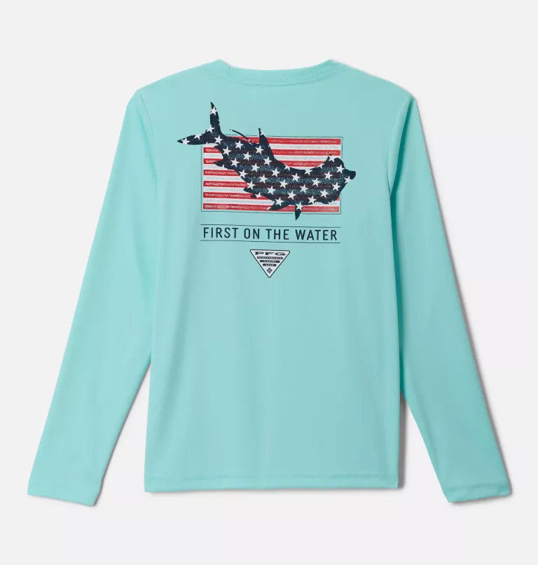 Boys' PFG Terminal Tackle™ Fins and Stripes Long Sleeve Shirt