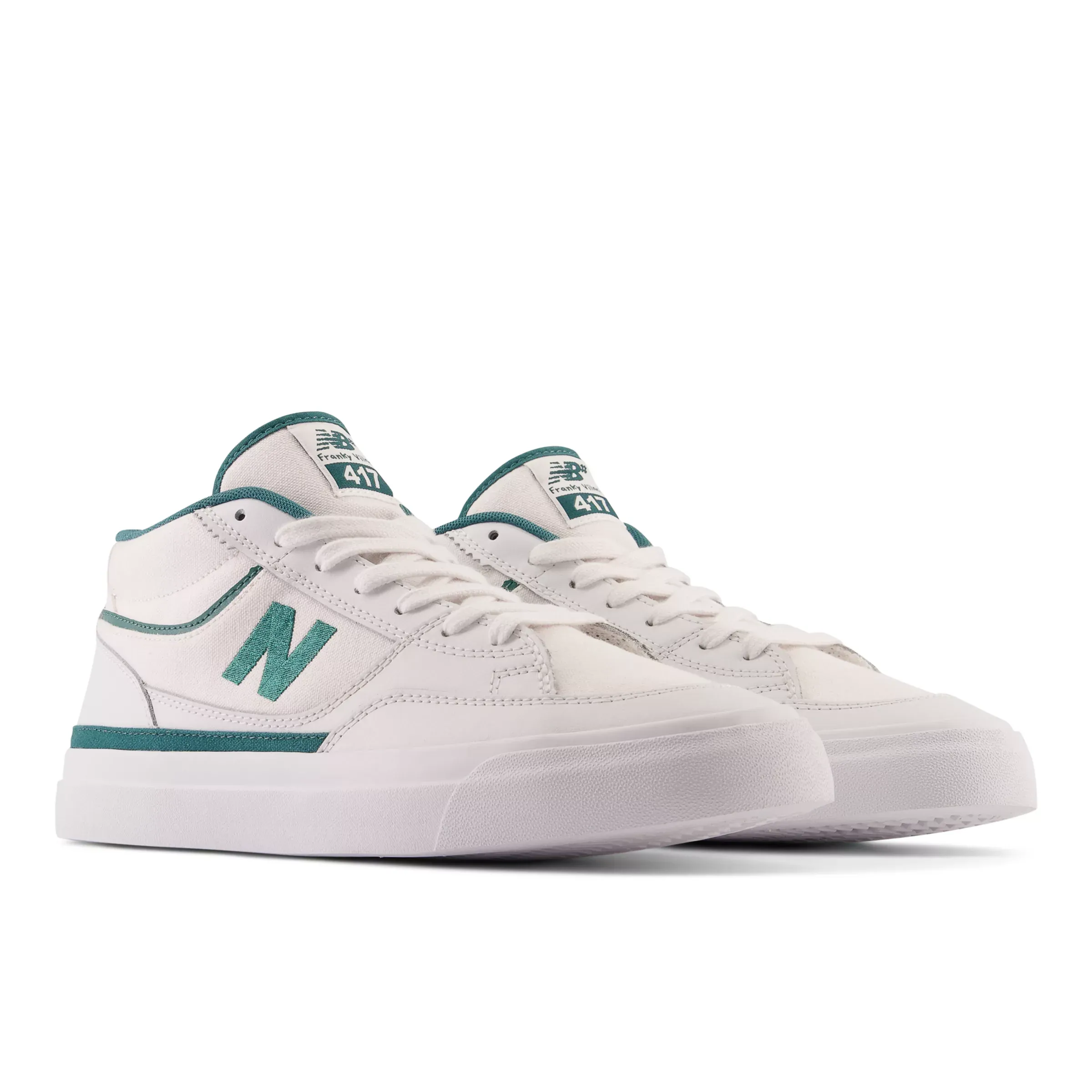 NB Numeric Franky Villani 417 - White with Vintage Teal